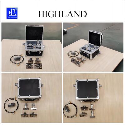 Highland brand hydraulic flow meters with two pressure gauges
