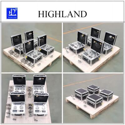 Highland brand hydraulic flow meters with two pressure gauges
