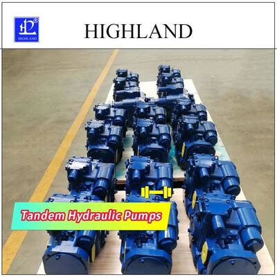 2500r/Min Rated Speed Tandem Hydraulic Pumps With Pressure And Flow Control 110cc/R+110cc/R